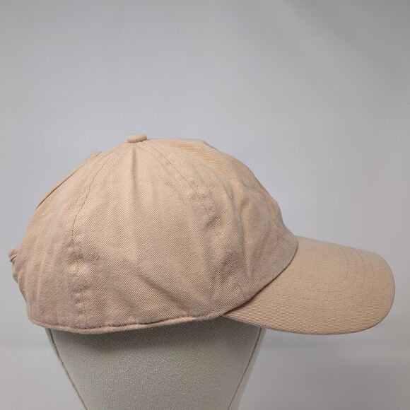 Ponyflo Ponyback Strapback Hat Tan One Size Adjustable Breathable Blank Cotton - Picture 4 of 9